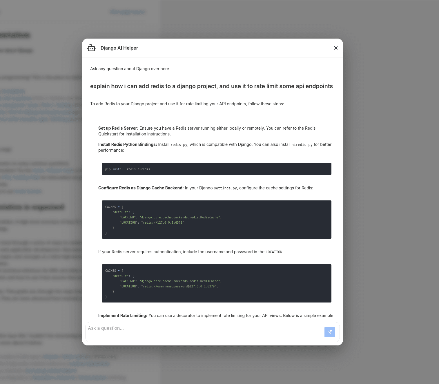 Chatbot UI Screenshot