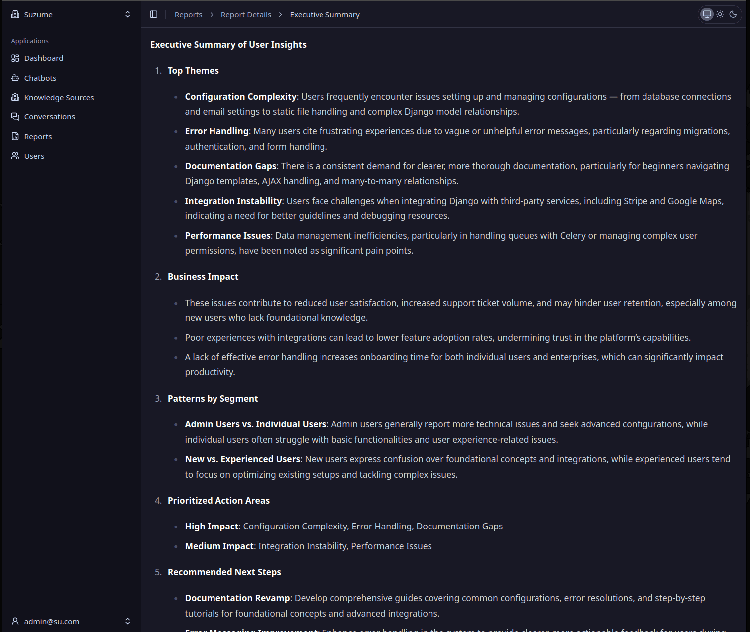 Image of an executive summary created using Nocten.